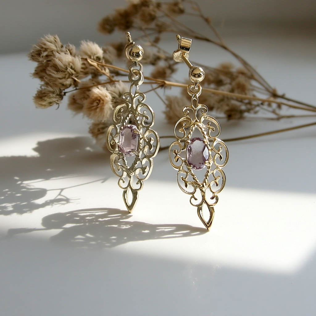 Vintage gold and silver earrings